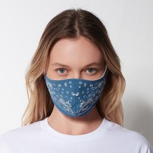 NWT MAVI Blue Handkerchief Face Mask